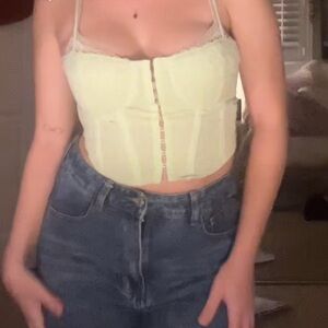 cropped corset top 💚